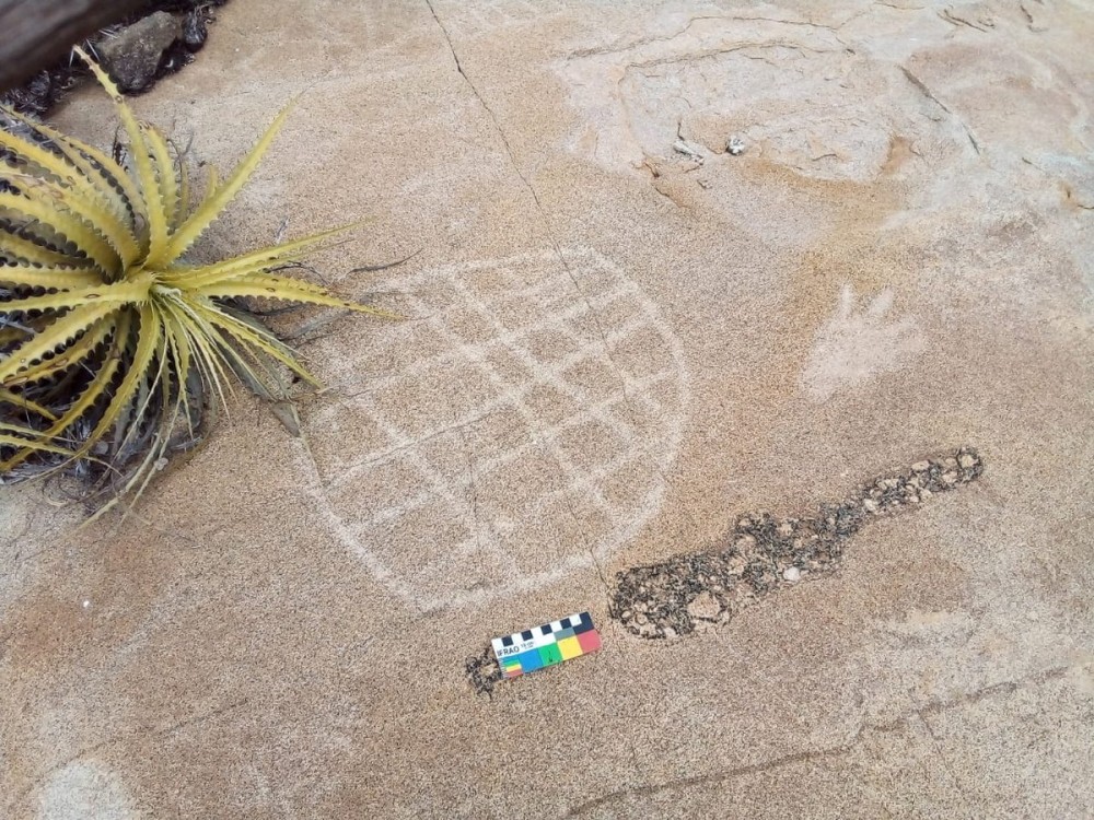 Imagem de pintura rupestre em Catolé do Rocha. Reprodução: Internet.