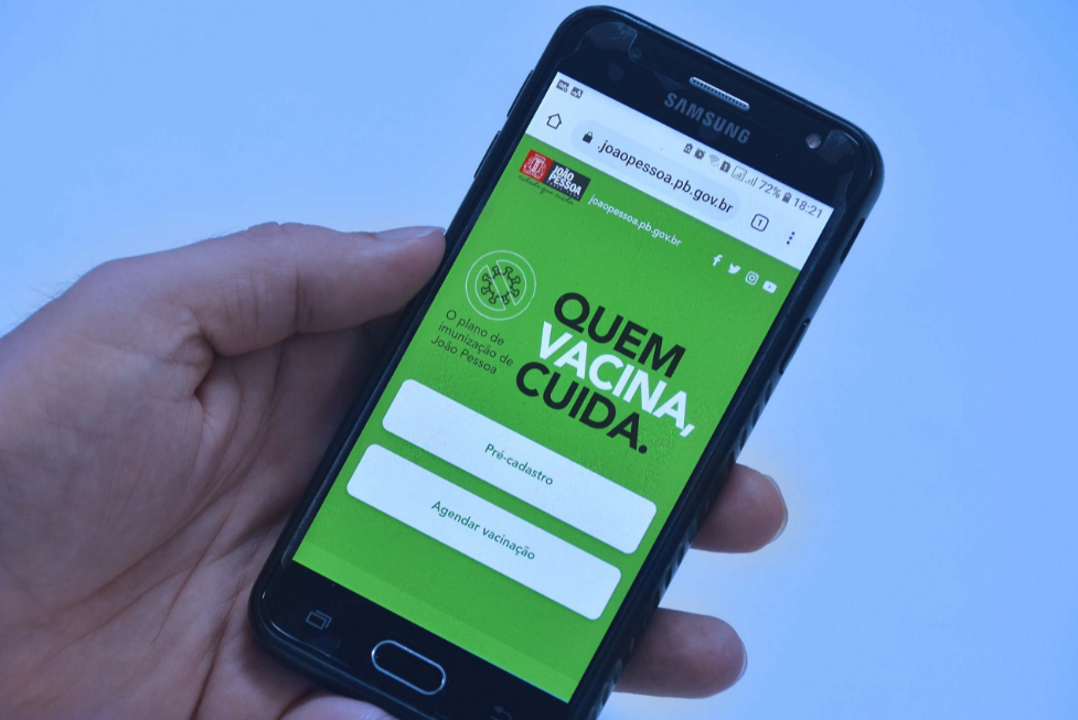 Aplicativo Vacina João Pessoa. Reprodução: Kleide Teixeira.
