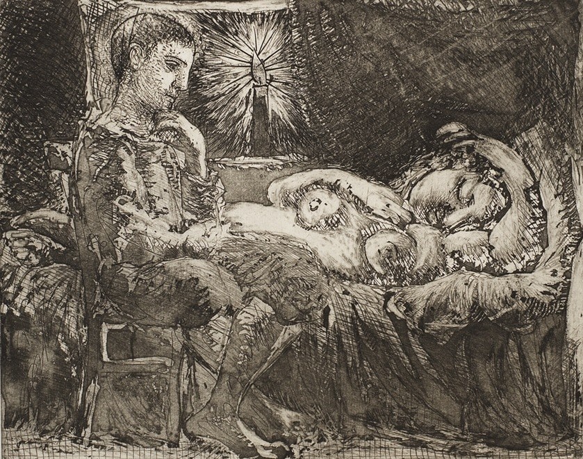Picasso, Garcon et Dormeuse a la Chandelle (1934). Gravura da série 