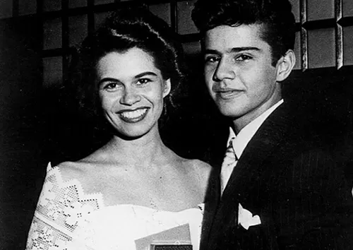 Com o ator Rildo Saraiva na pré-estréia de 