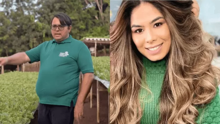 Casal Jucélio Pereira e Priscila Santos, donos da empresa Hort Agreste