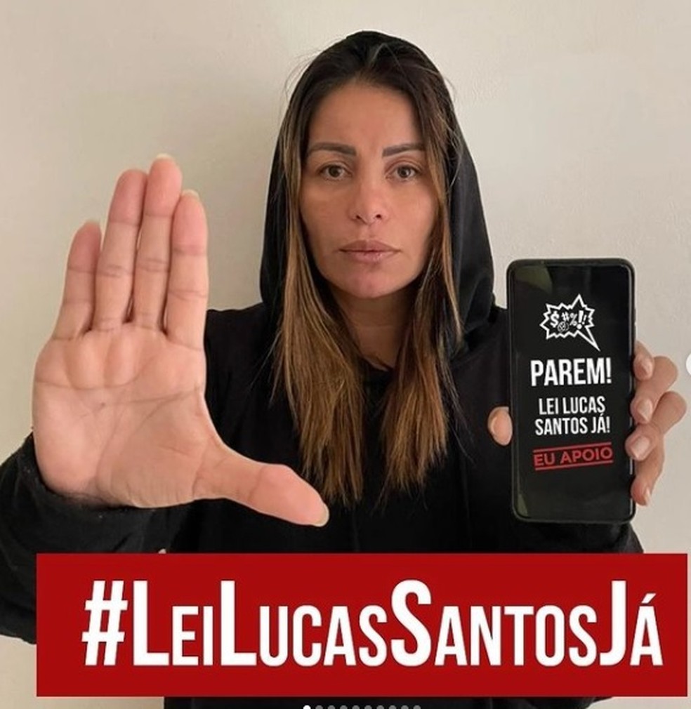 Foto de campanha iniciada pela cantora Walkyria Santos. Reprodução: Instagram: Walkyria Santos.